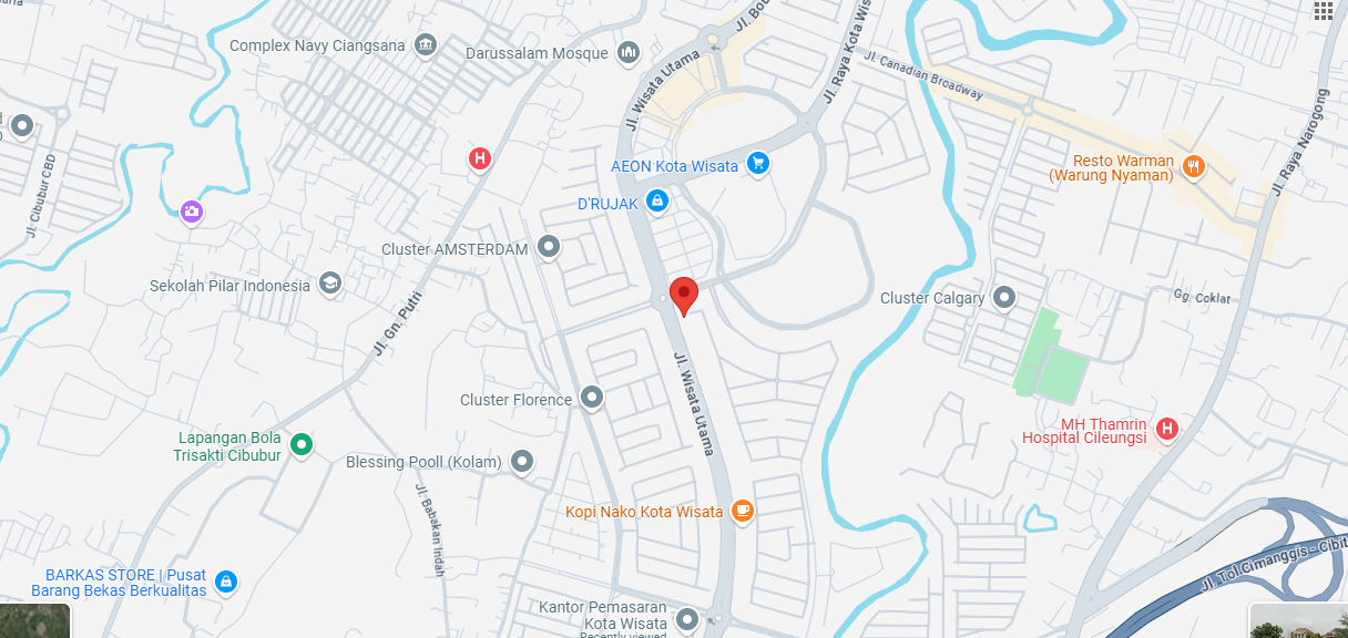 Peta Lokasi Kota Wisata Cibubur